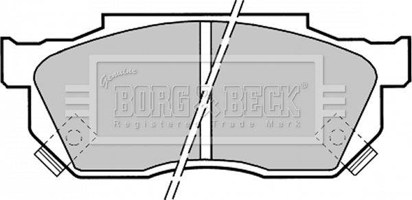 BORG & BECK Комплект тормозных колодок, дисковый тормоз BBP1369
